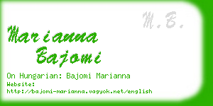 marianna bajomi business card